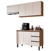 Cozinha Compacta álamo 6 Portas 3 Gavetas Montana/Fumê - Quiditá Móveis