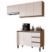 Cozinha Compacta álamo 6 Portas 3 Gavetas Montana/Fumê - Quiditá Móveis