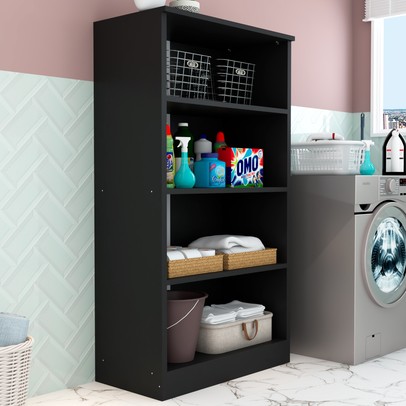 Armário Multiuso Atenas 2 Portas Preto Fosco - Panorama Móveis