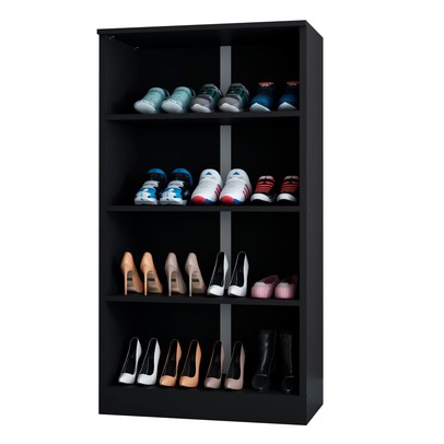 Sapateira Atenas 2 Portas Preto Fosco - Panorama Móveis