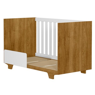 Berço Mini Cama Life 100% Mdf Branco/ Madeirado Ypê - Tigus
