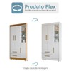 Guarda-Roupa Infantil Flocos 3 Portas 2 Gavetas Flex Branco/Ypê/Branco - Tigus