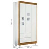 Guarda Roupa de Bebê Life 100% Mdf 3 Portas 2 Gavetas Flex Branco/Ypê/Branco - Tigus Baby