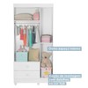 Guarda Roupa de Bebê Life 100% Mdf 3 Portas 2 Gavetas Flex Branco/Ypê/Branco - Tigus Baby
