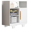 Cômoda Infantil Flocos 1 Porta 3 Prateleiras Branco - Tigus Baby