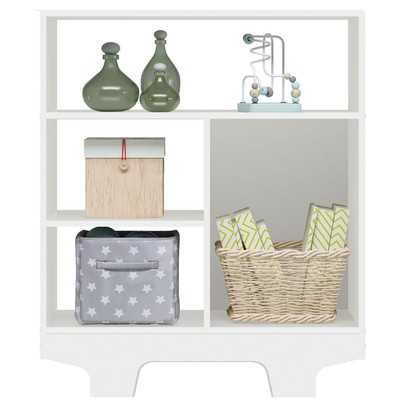 Cômoda Infantil Flocos 1 Porta 3 Prateleiras Branco - Tigus Baby