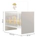 Berço Life 100% Mdf com Mosquiteiro Branco - Tigus Baby