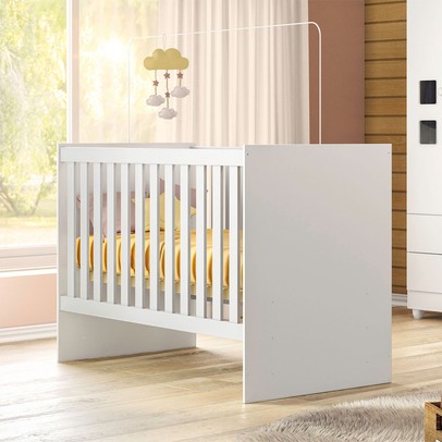 Berço Cama Life 100% Mdf com Colchão Branco - Tigus Baby