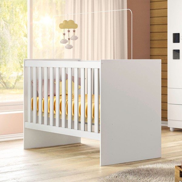 Berço Cama Life 100% Mdf com Colchão Branco - Tigus Baby