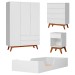 Quarto Infantil Completo Retrô 3 Portas 7 Gavetas Branco - Panorama Móveis