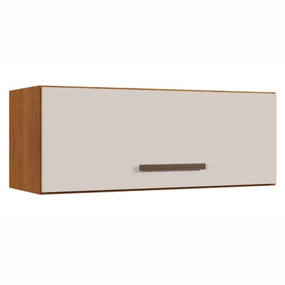 Armário Aéreo Cozinha Atenas Nature/Off White - Kaiki Móveis