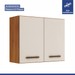 Armario Aéreo Cozinha 2 Portas Valencia Nature/Off White - Kaiki Móveis
