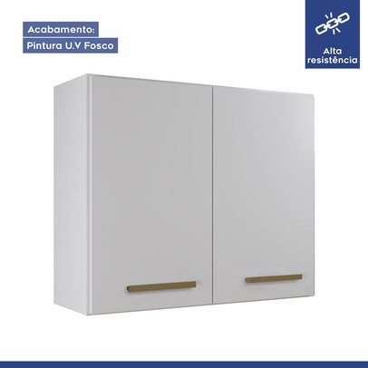 Armario Aéreo Cozinha 2 Portas Valencia Branco - Kaiki Móveis