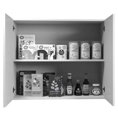 Armario Aéreo Cozinha 2 Portas Valencia Ypê - Kaiki Móveis