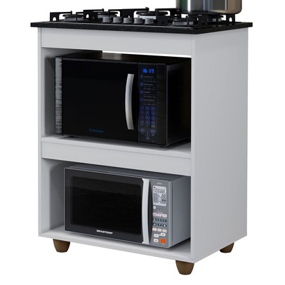 Armário de Cozinha para Cooktop Turim Branco - Kaiki Móveis