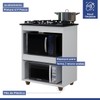 Armário de Cozinha para Cooktop 5 Bocas Turim Branco - Kaiki Móveis