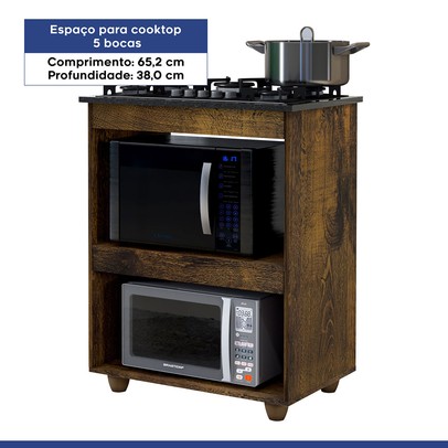 Armário de Cozinha para Cooktop 5 Bocas Turim Ypê - Kaiki Móveis