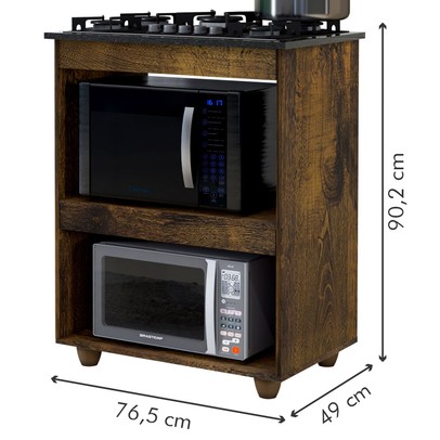 Armário de Cozinha para Cooktop 5 Bocas Turim Ypê - Kaiki Móveis