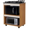 Armário de Cozinha para Cooktop 5 Bocas Turim Nature/Off White - Kaiki Móveis