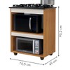 Armário de Cozinha para Cooktop 5 Bocas Turim Nature/Off White - Kaiki Móveis