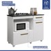 Balcão de Cozinha para Cooktop 4 Bocas Violeta 2 Portas 1 Gaveta Nature/Off White - Kaiki Móveis