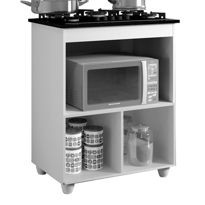 Armário de Cozinha para Cooktop Salvia 1 Porta 1247 Nature/Off White - Kaiki Móveis