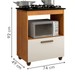 Armário de Cozinha para Cooktop Salvia 1 Porta 1247 Nature/Off White - Kaiki Móveis