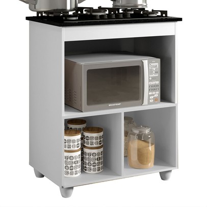 Armário de Cozinha para Cooktop Salvia 1 Porta 1247 Branco - Kaiki Móveis