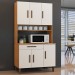 Cozinha Compacta Salvador 6 Portas 1 Gaveta Nature/Off White - Kaiki Móveis