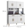 Cozinha Compacta Fortaleza 8 Portas 2 Gavetas Branco - Kaiki Móveis