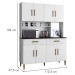 Cozinha Compacta Fortaleza 8 Portas 2 Gavetas Branco - Kaiki Móveis