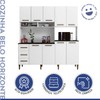 Cozinha Compacta Belo Horizonte 9 Portas 3 Gavetas Branco - Kaiki Móveis
