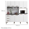 Cozinha Compacta Belo Horizonte 9 Portas 3 Gavetas Branco - Kaiki Móveis