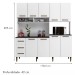 Cozinha Compacta Belo Horizonte 9 Portas 3 Gavetas Branco - Kaiki Móveis