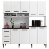 Cozinha Compacta Belo Horizonte 9 Portas 3 Gavetas Branco - Kaiki Móveis