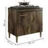 Armário de Cozinha para Cooktop 5 Bocas Sevilha 2 Portas Ypê - Kaiki Móveis