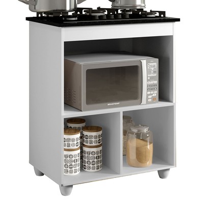 Armário de Cozinha para Cooktop Salvia 1 Porta 1248 Branco - Kaiki Móveis