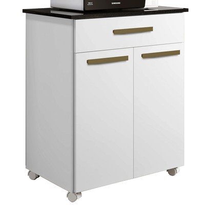 Armário de Cozinha Girassol 2 Portas 1 Gaveta Branco - Kaiki Móveis