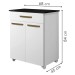 Armário de Cozinha Girassol 2 Portas 1 Gaveta Branco - Kaiki Móveis