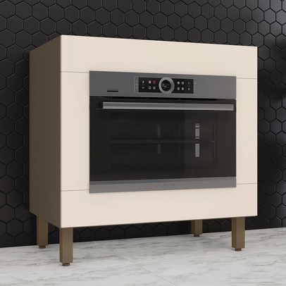 Balcão de Cozinha para Forno de Embutir Connect Duna/Cristal - Henn