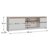 Rack para TV Até 60 Polegadas 2 Portas Branco/Nogal - Hecol Móveis