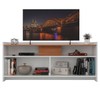 Rack para TV Até 42 Polegadas 2 Portas Branco/Nogal - Hecol Móveis