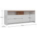 Rack para TV Até 42 Polegadas 2 Portas Branco/Nogal - Hecol Móveis