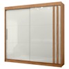Guarda-Roupa Casal Seul 2 Portas 4 Gavetas 100% Mdf Freijó/Off White - Mx Móveis
