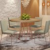 Mesa de Jantar 4 Lugares Dubai Linho Bege Areia/Cobre/Siena 3897 - Mais Decor