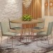 Mesa de Jantar 4 Lugares Dubai Linho Bege Areia/Cobre/Siena 3897 - Mais Decor