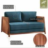 Sofá Cama 2 Lugares Cobre/Linho Jeans Azul 3968 - Mais Decor