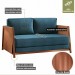 Sofá Cama 2 Lugares Cobre/Linho Jeans Azul 3968 - Mais Decor