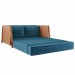 Sofá Cama 2 Lugares Cobre/Linho Jeans Azul 3968 - Mais Decor