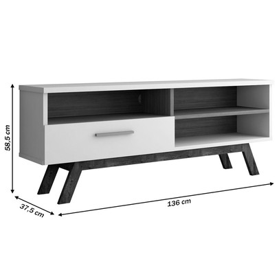 Rack para TV Até 55 Polegadas Bolonha 1 Porta Preto - Panorama Móveis